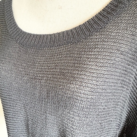 Carly Jean Los Angeles Grey Oversized Dolman Sleeve Sweater Size S/M - Picture 4 of 11